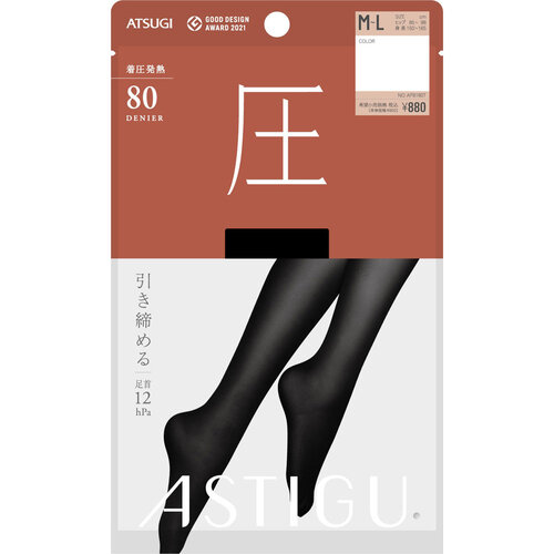厚木 ASTIGU 壓 發熱壓力絲襪 黑色 M-L 80D  |獨家商品|化妝品|貼身衣物